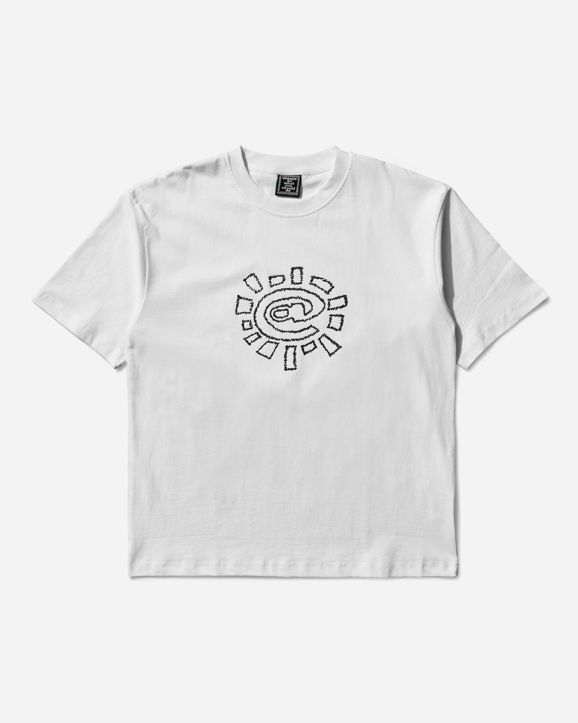 Always Do What You Should Do Sketchy Sun Tee White T-Shirts Shortsleeve A25TS010 WHITE