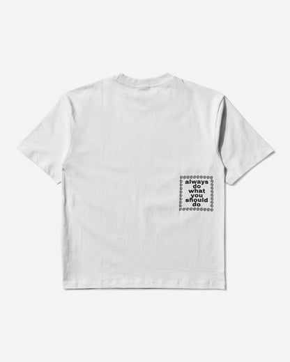 Always Do What You Should Do Sketchy Sun Tee White T-Shirts Shortsleeve A25TS010 WHITE