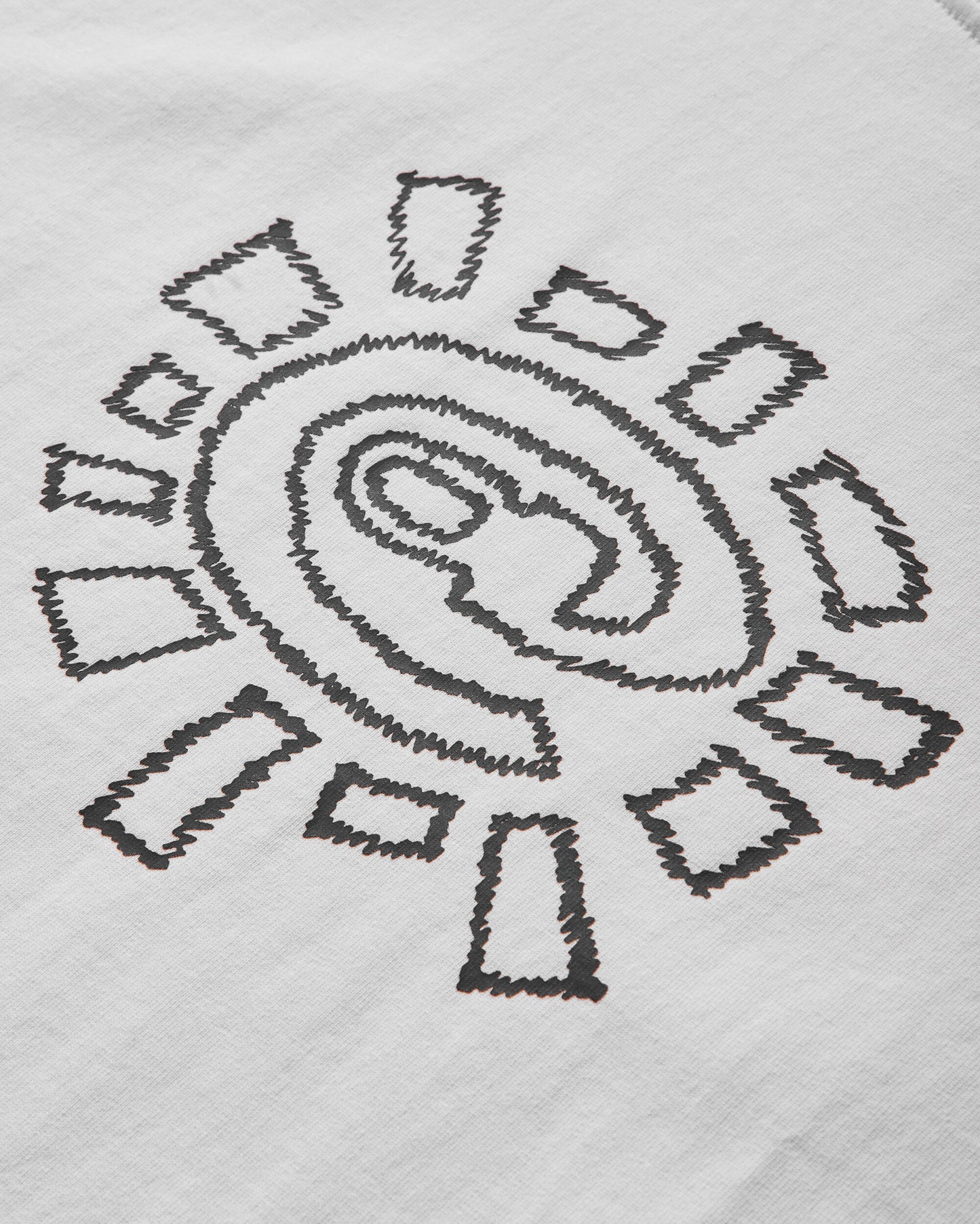 Always Do What You Should Do Sketchy Sun Tee White T-Shirts Shortsleeve A25TS010 WHITE