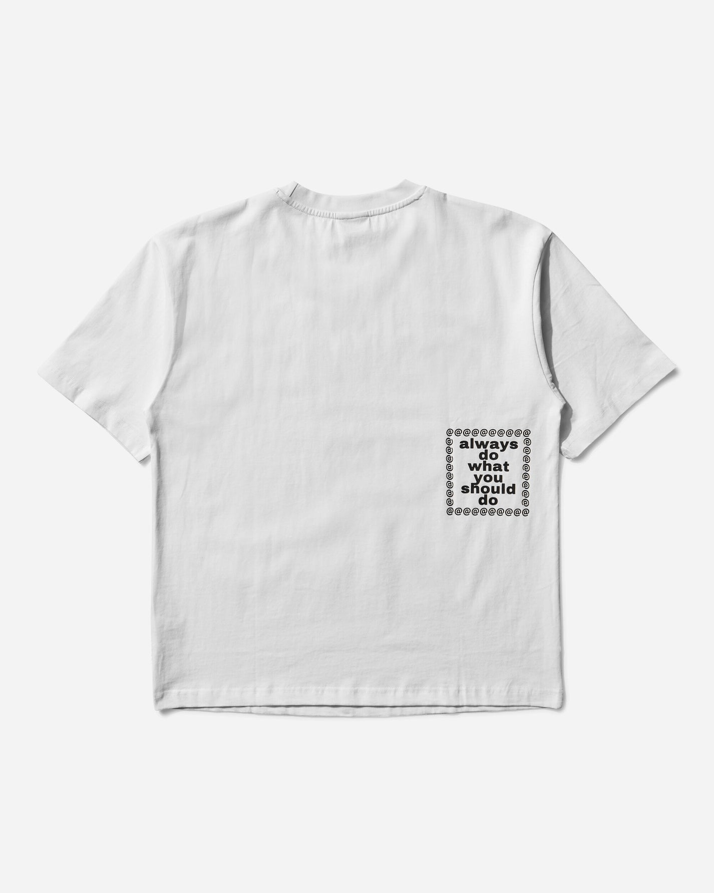 Always Do What You Should Do Stencil Tee White T-Shirts Shortsleeve A25TS015 WHITE