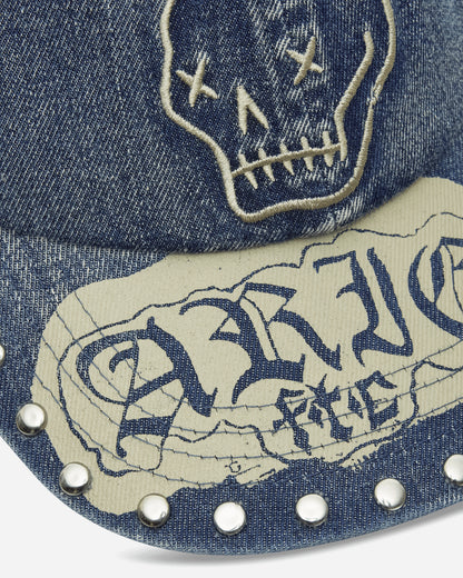 Aries Studded Mega Graphic Denim Cap Blue Hats Caps AR9005005 BLUE