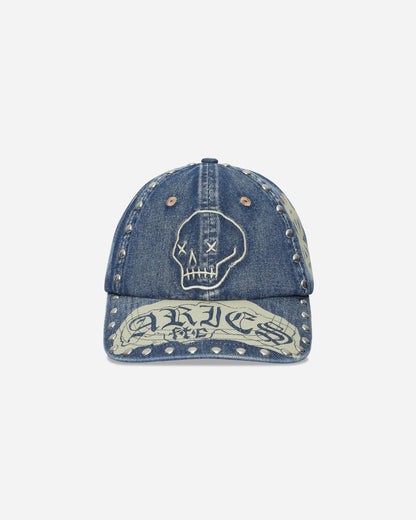 Aries Studded Mega Graphic Denim Cap Blue Hats Caps AR9005005 BLUE