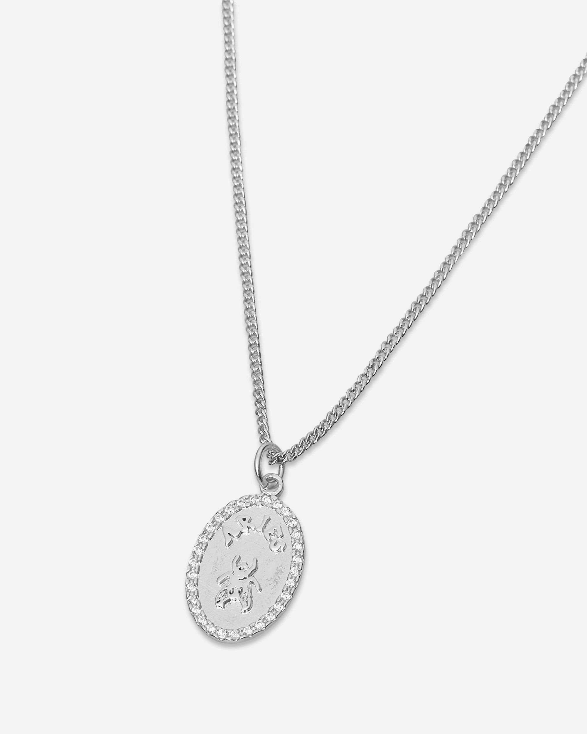 Aries Chain Necklace With Fly Paved Pendants Silver Jewellery Necklaces AR9020605 SILVER