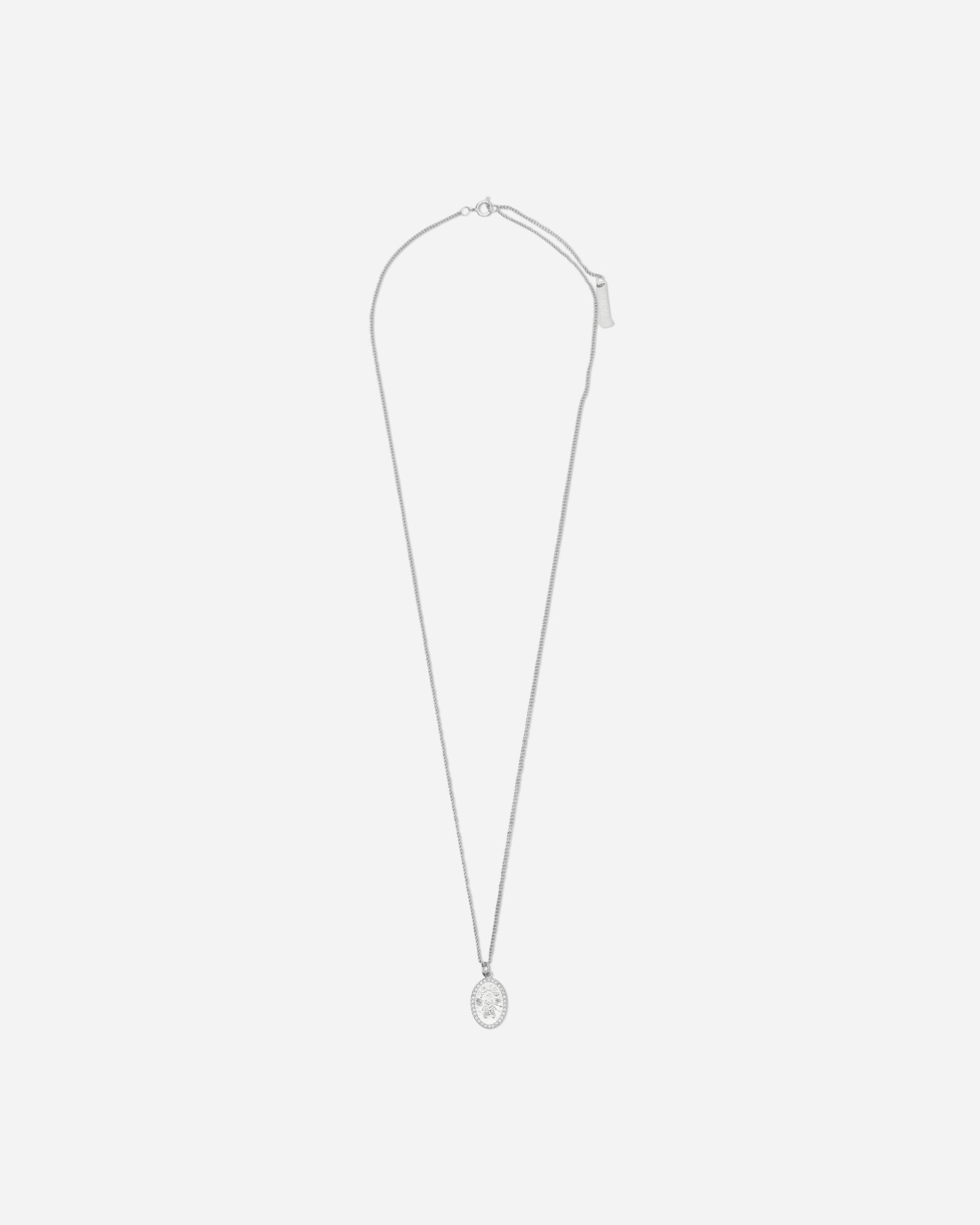 Aries Chain Necklace With Fly Paved Pendants Silver Jewellery Necklaces AR9020605 SILVER