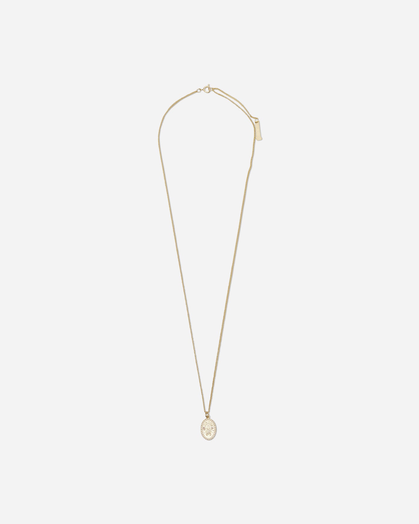 Aries Chain Necklace With Fly Paved Pendants Gold Jewellery Necklaces AR9020605 GOLD