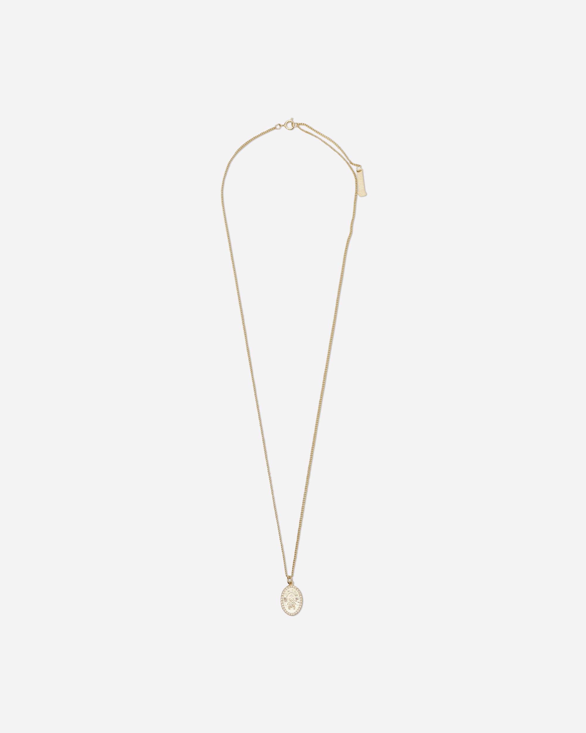 Aries Chain Necklace With Fly Paved Pendants Gold Jewellery Necklaces AR9020605 GOLD