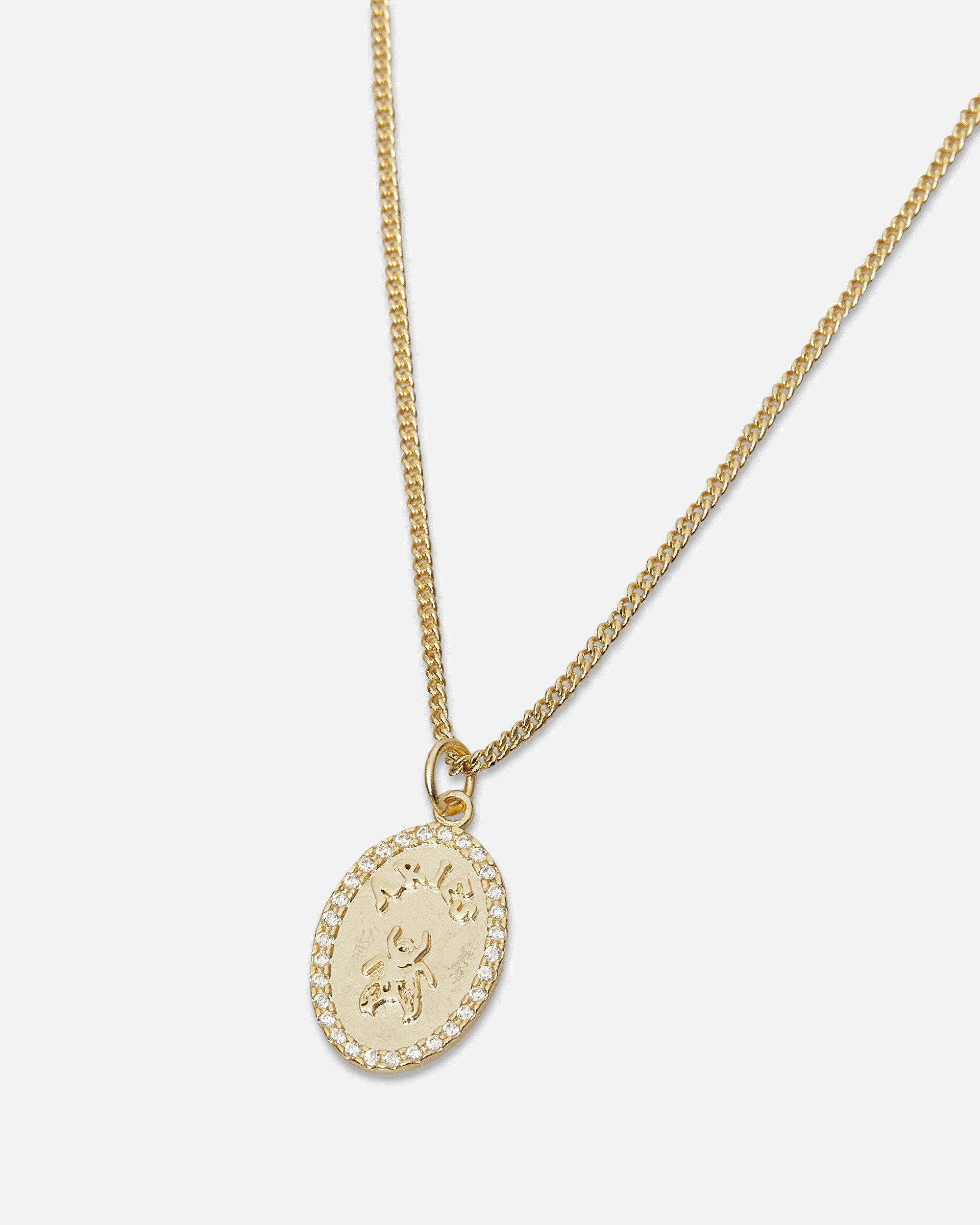 Aries Chain Necklace With Fly Paved Pendants Gold Jewellery Necklaces AR9020605 GOLD