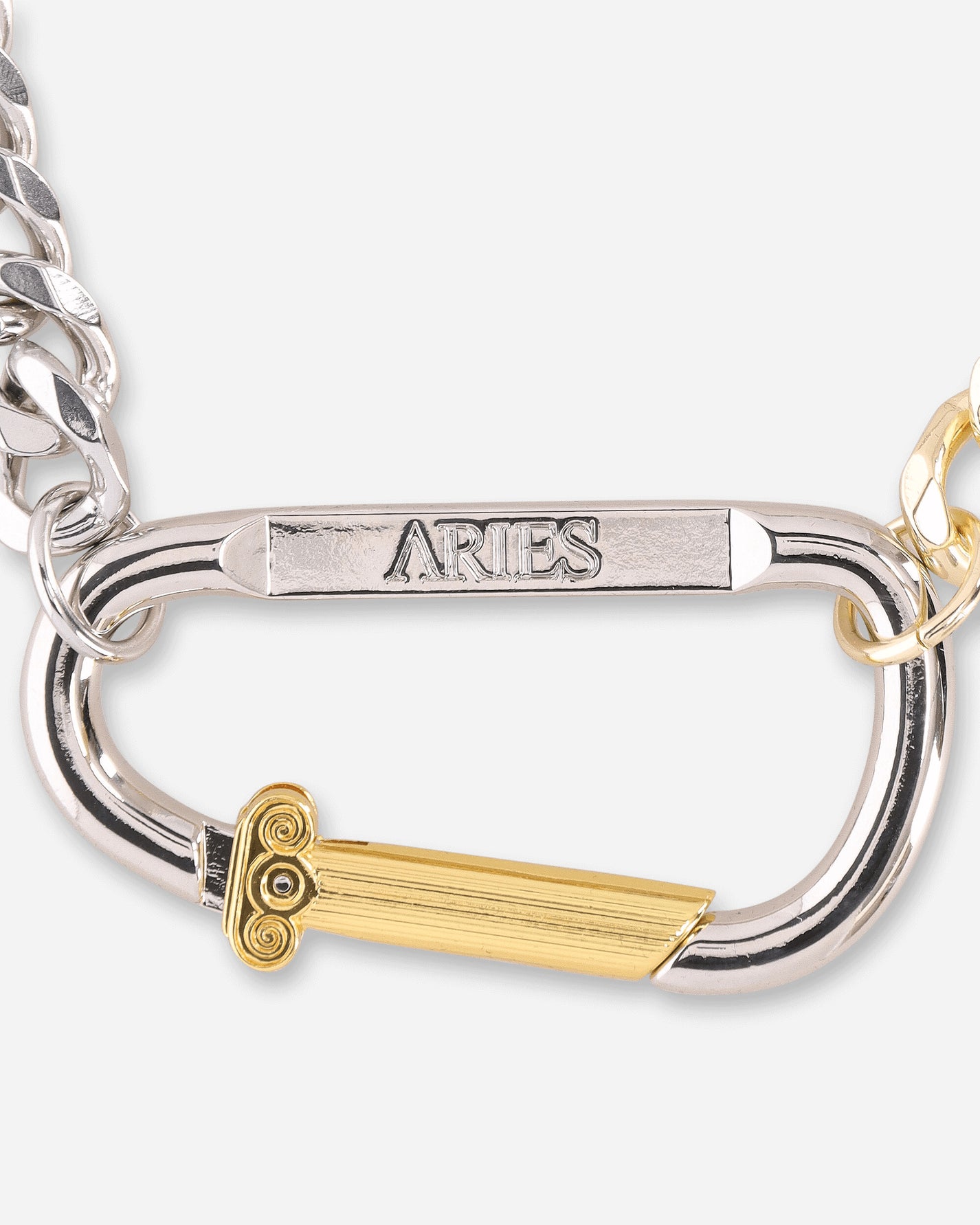Aries Column Carabiner Silver Necklace Silver Jewellery Necklaces AR9026305 SILVER