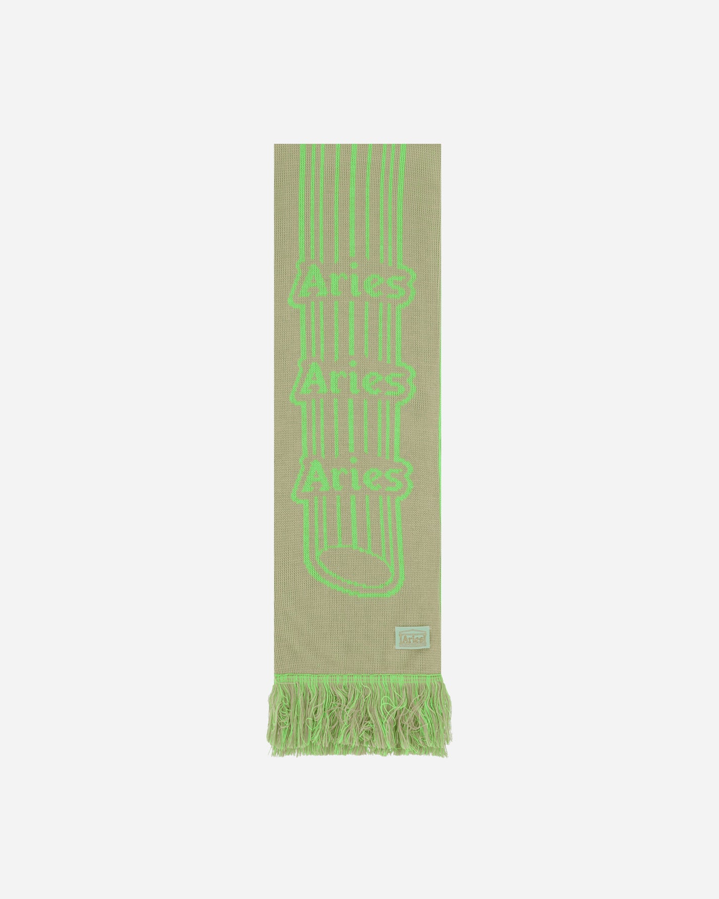 Aries Column Scarf Fluoro Green Gloves and Scarves Scarves and Warmneck AR9010702 GRN