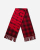 Aries Press Gothic Checked Wool Scarf Red Gloves and Scarves Scarves and Warmneck AR9011406 Red