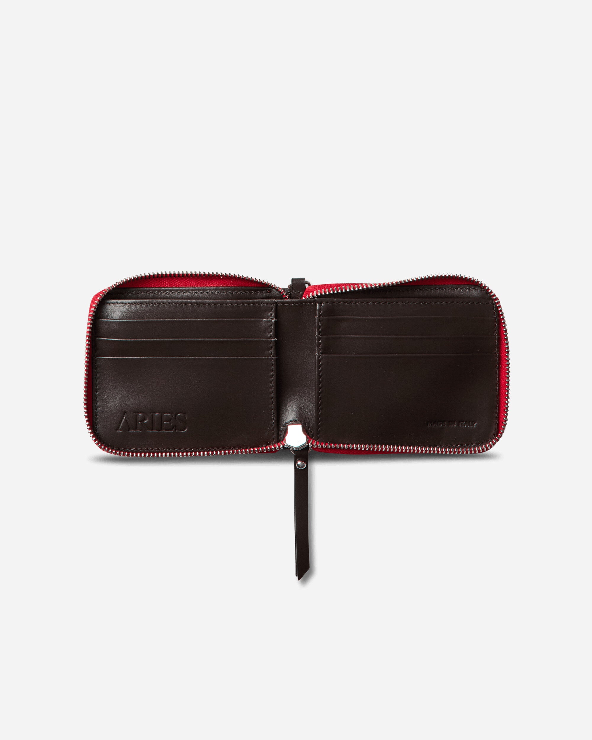 Aries Snake Print Leather Bobby Wallet Red Wallets and Cardholders Wallets AR1001606 Red