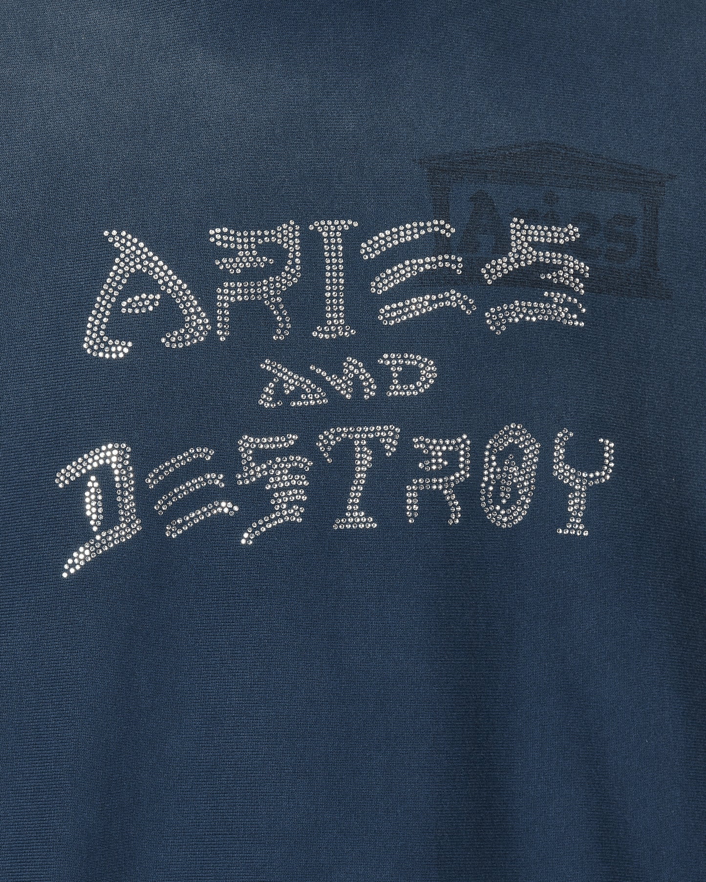Aries Aged Aries and Destroy Diamante Sweatshirt Navy Sweatshirts Crewneck SUAR20004X NVY