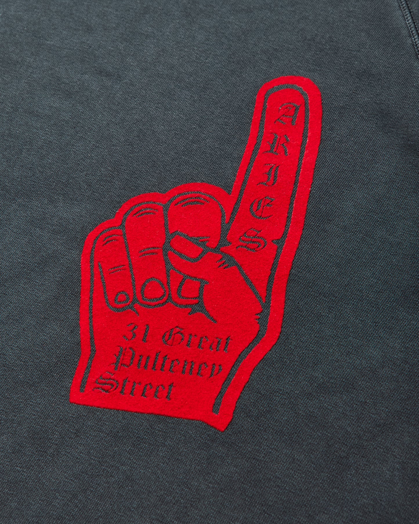 Aries Faded Supportive Finger Raglan Sweat Black Sweatshirts Crewneck AR2002104 Black