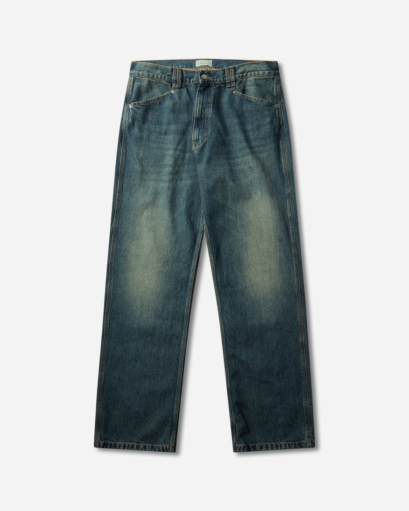 Aries Vintage Western Batten Jean Blue Pants Denim AR3030606 Blue