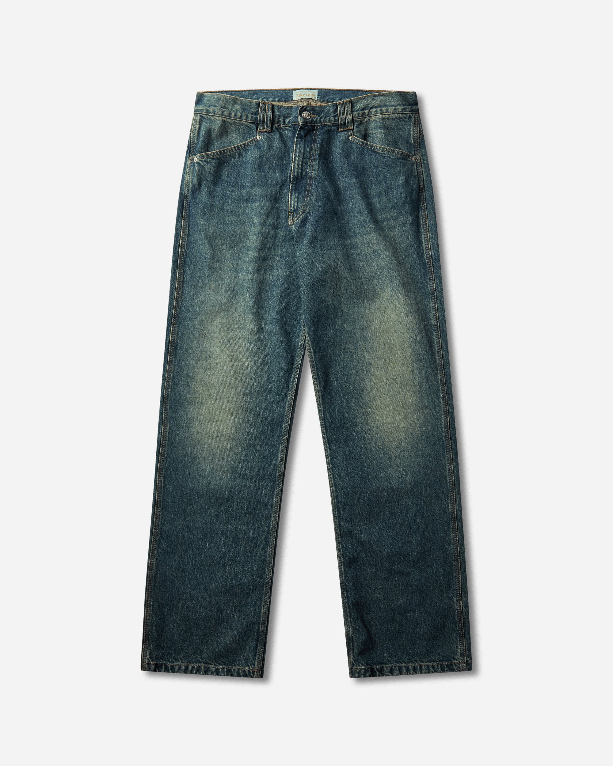 Aries Vintage Western Batten Jean Blue Pants Denim AR3030606 Blue