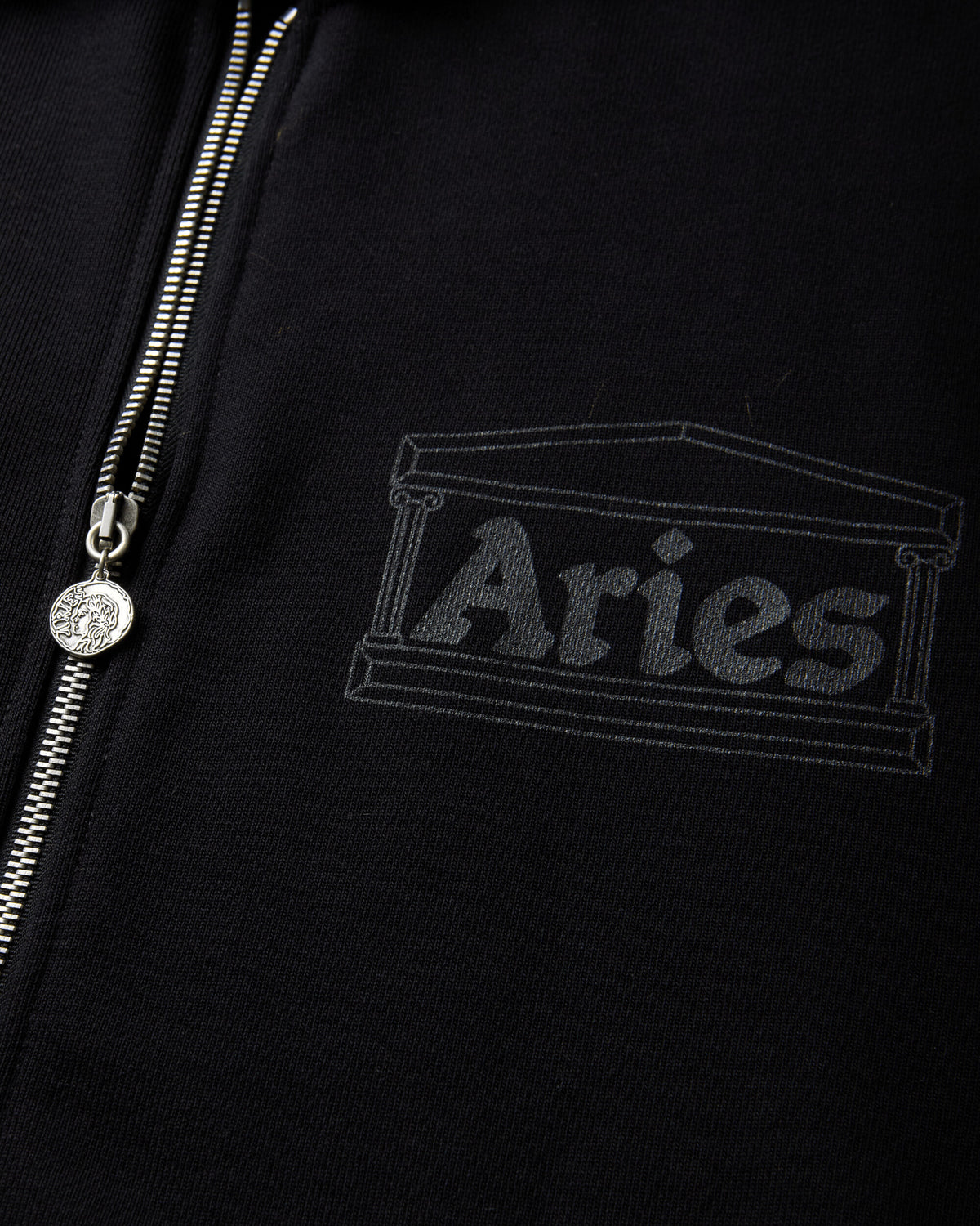 Aries Furry Zip Through Hoodie Black/Cheetah Sweatshirts Hoodies AR2003806 Black Cheetah