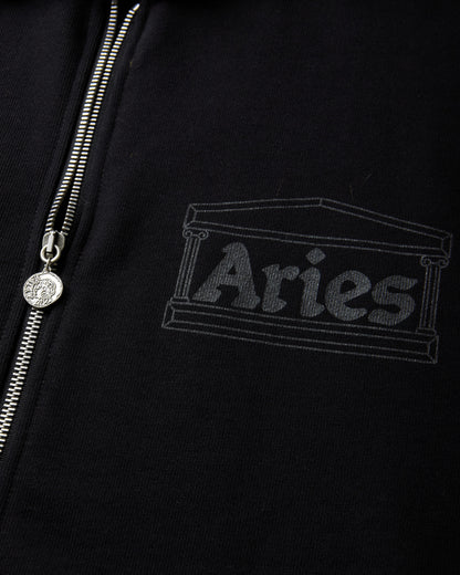 Aries Furry Zip Through Hoodie Black/Cheetah Sweatshirts Hoodies AR2003806 Black Cheetah