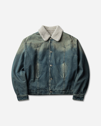 Aries Sherpa Vintage Western Car Coat Blue Coats and Jackets Jackets AR7120006 Blue