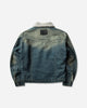 Aries Sherpa Vintage Western Car Coat Blue Coats and Jackets Jackets AR7120006 Blue