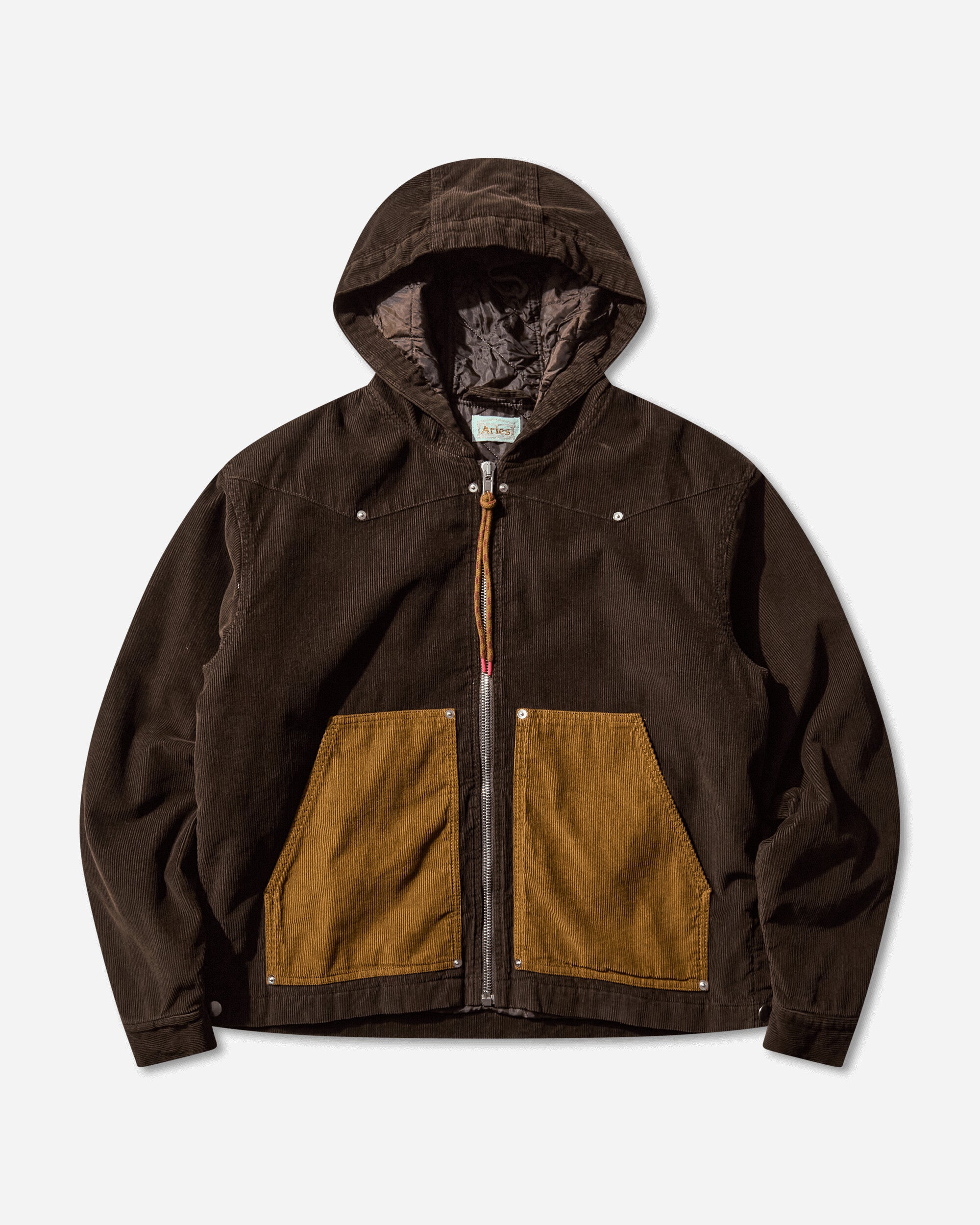 Aries Washed Cord Carpenter Jacket Brown Coats and Jackets Jackets AR7025004 Brown