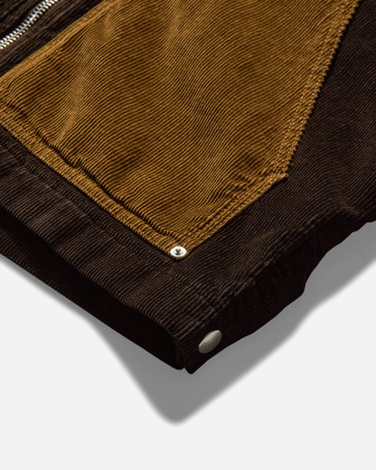 Aries Washed Cord Carpenter Jacket Brown Coats and Jackets Jackets AR7025004 Brown