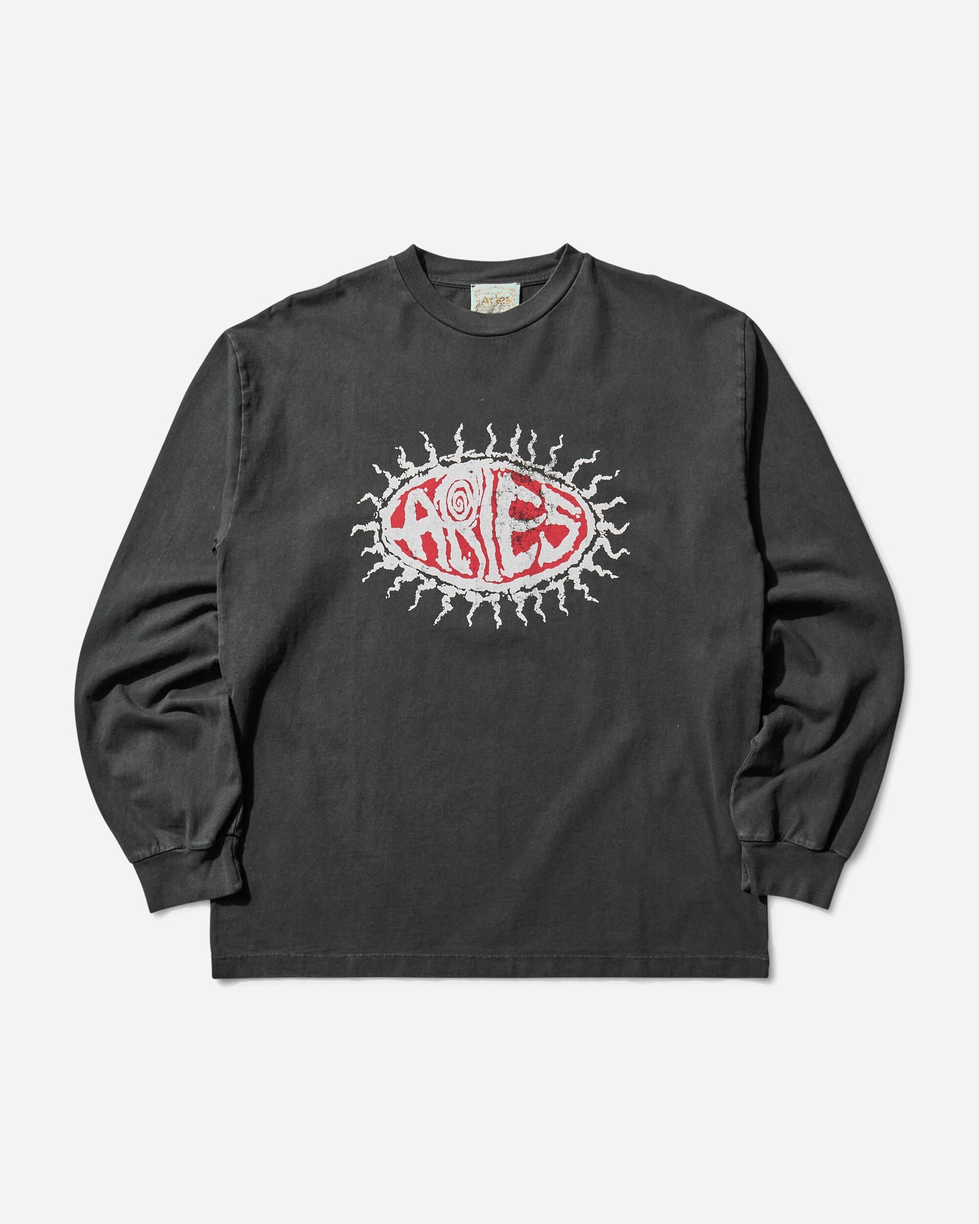 Aries Faded Grunge Ls Tee Black T-Shirts Longsleeve AR6002604 Black