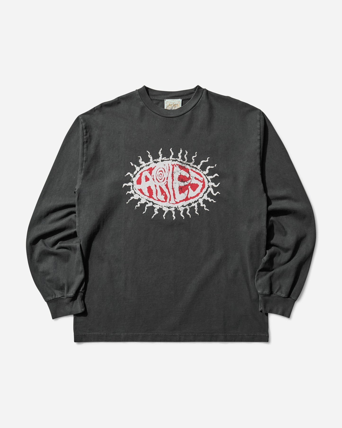 Aries Faded Grunge Ls Tee Black T-Shirts Longsleeve AR6002604 Black
