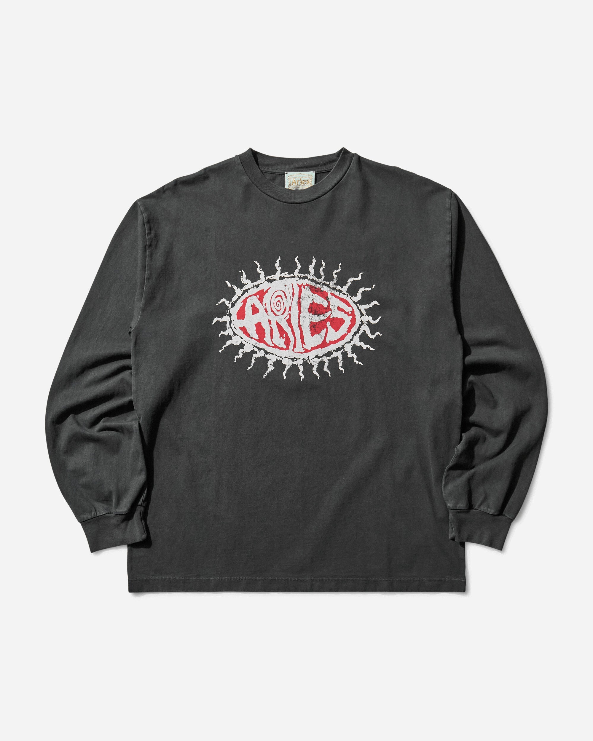 Aries Faded Grunge Ls Tee Black T-Shirts Longsleeve AR6002604 Black