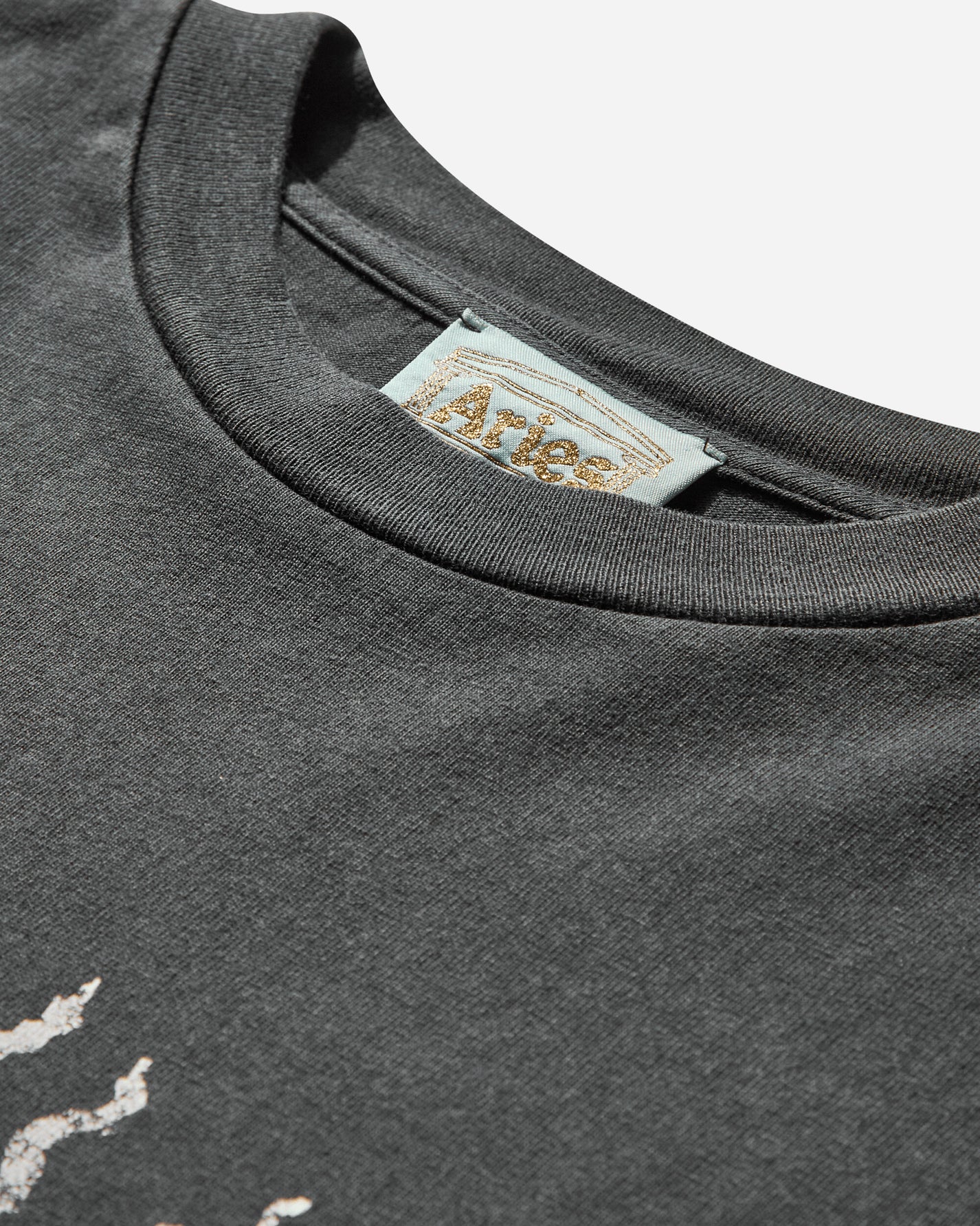 Aries Faded Grunge Ls Tee Black T-Shirts Longsleeve AR6002604 Black