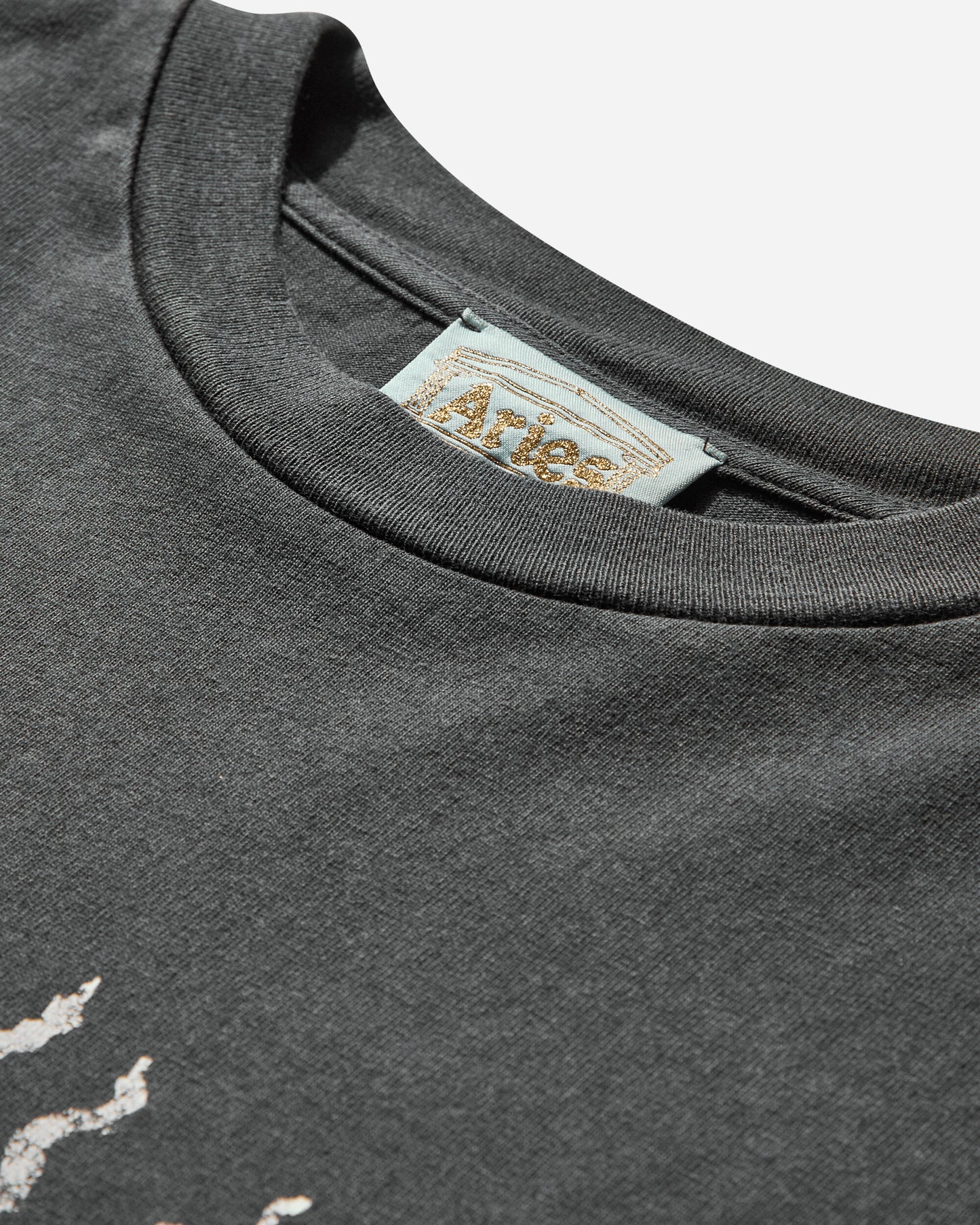 Aries Faded Grunge Ls Tee Black T-Shirts Longsleeve AR6002604 Black