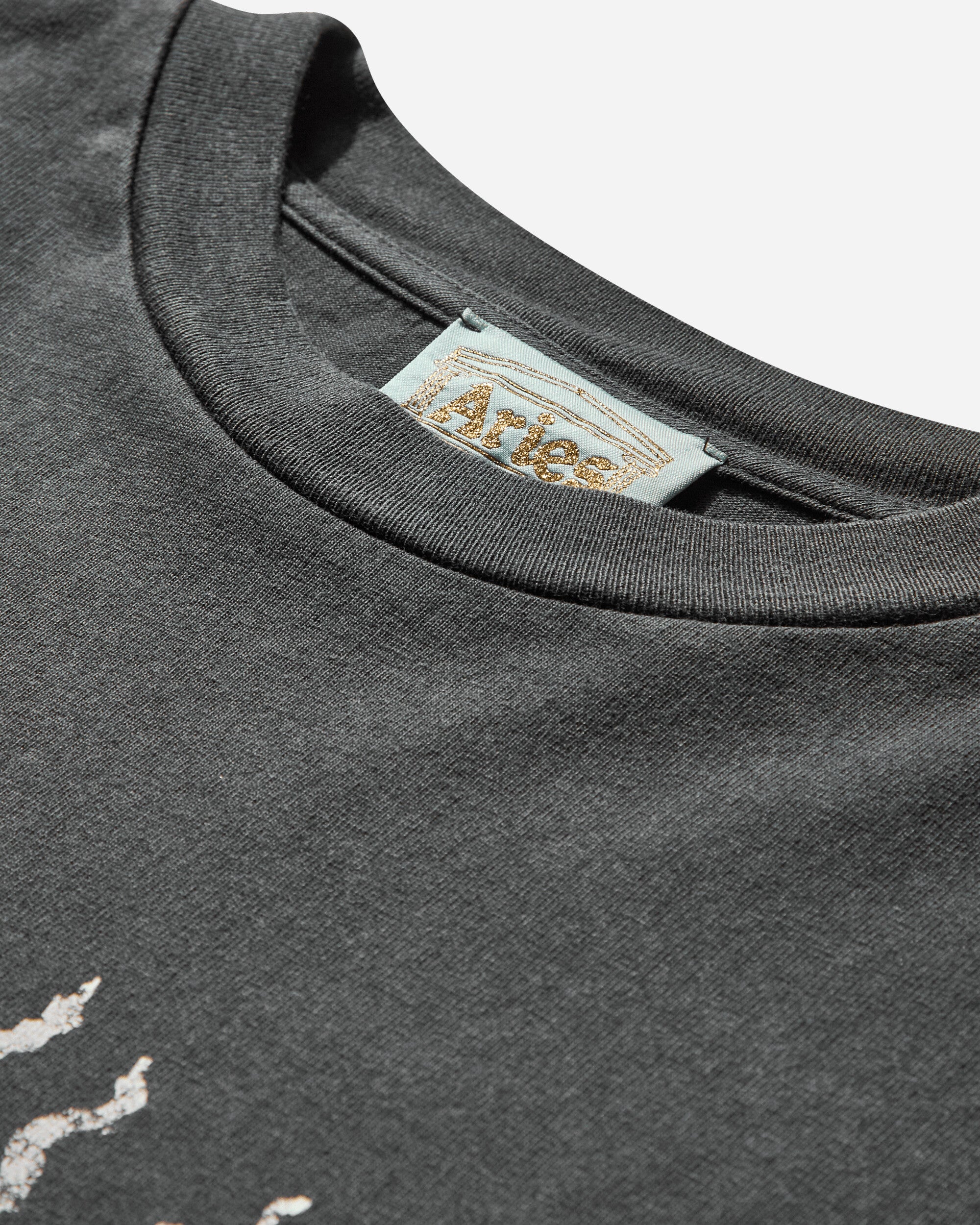 Aries Faded Grunge Ls Tee Black T-Shirts Longsleeve AR6002604 Black