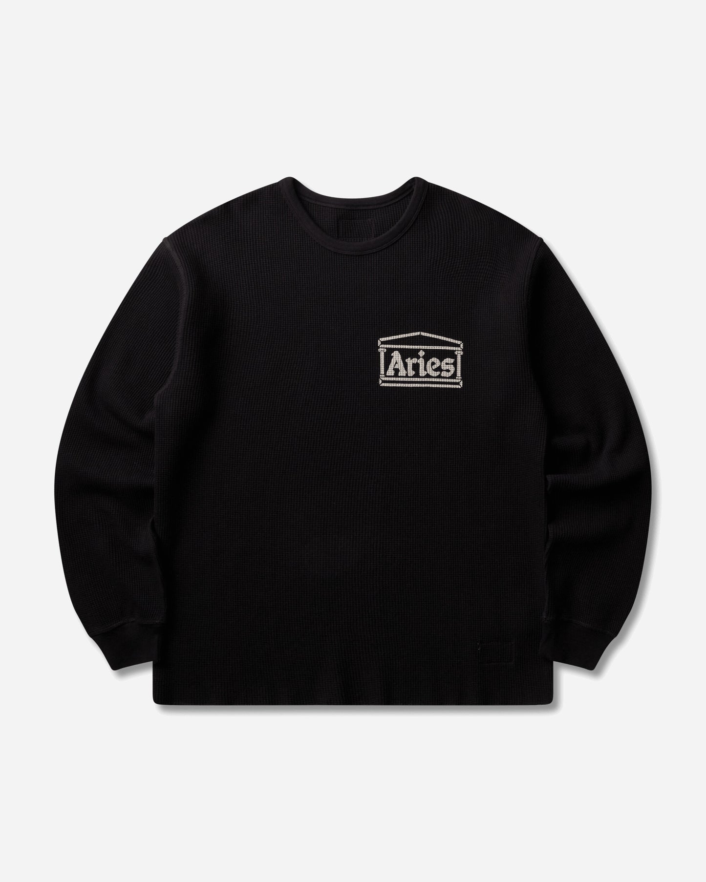 Aries Reversible Barbed Love Temple Waffle Ls Tee Black T-Shirts Longsleeve AR4066606 Black