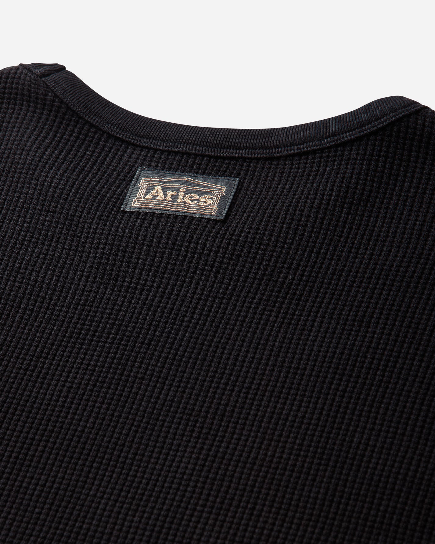 Aries Reversible Barbed Love Temple Waffle Ls Tee Black T-Shirts Longsleeve AR4066606 Black