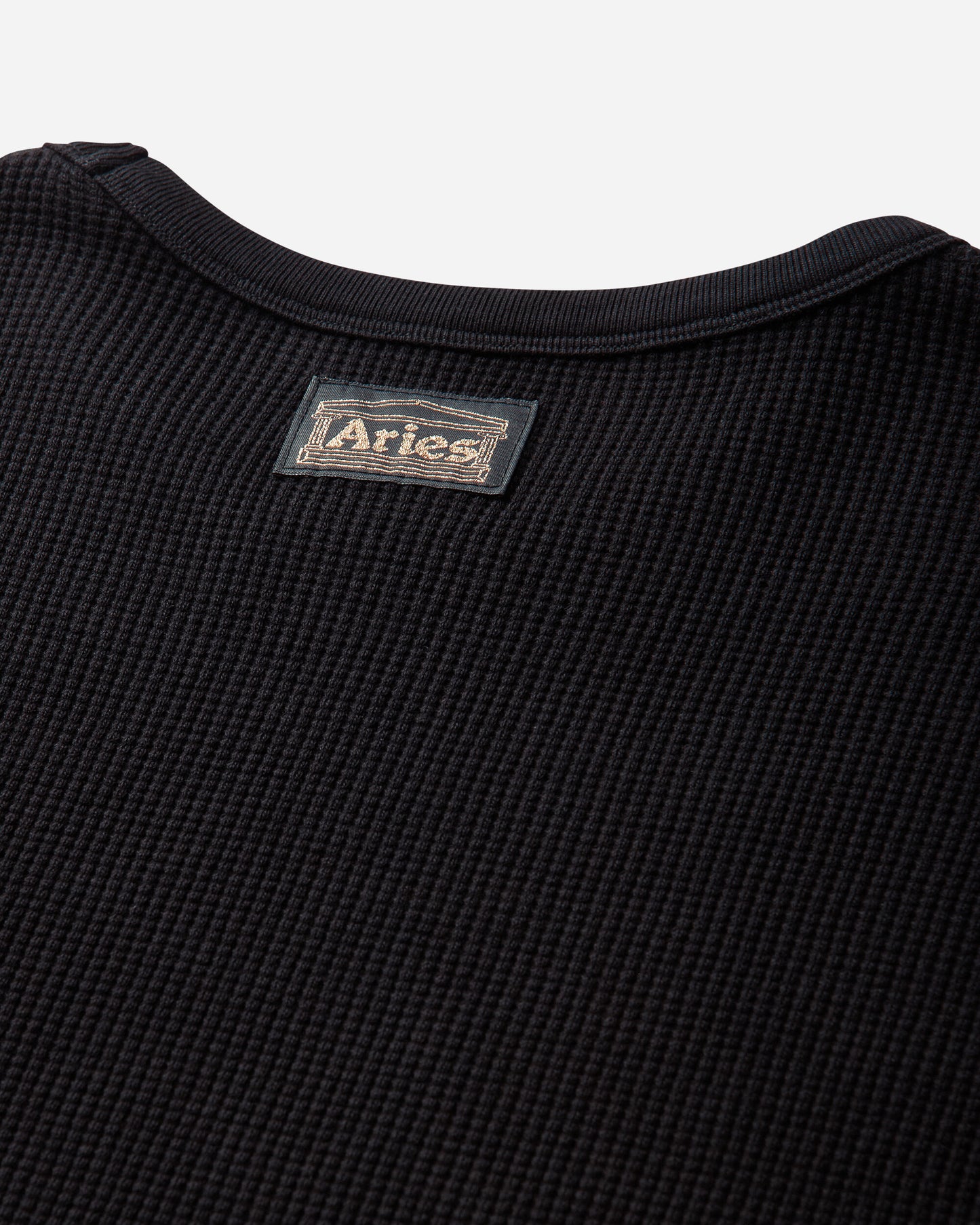 Aries Reversible Barbed Love Temple Waffle Ls Tee Black T-Shirts Longsleeve AR4066606 Black