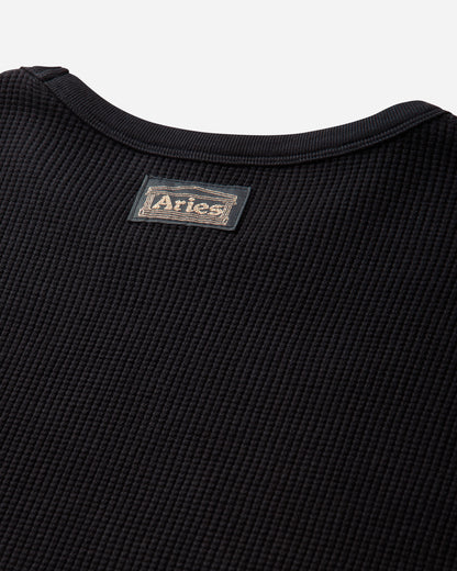 Aries Reversible Barbed Love Temple Waffle Ls Tee Black T-Shirts Longsleeve AR4066606 Black