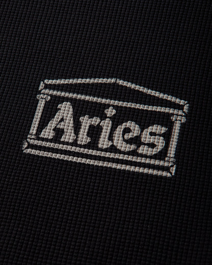 Aries Reversible Barbed Love Temple Waffle Ls Tee Black T-Shirts Longsleeve AR4066606 Black