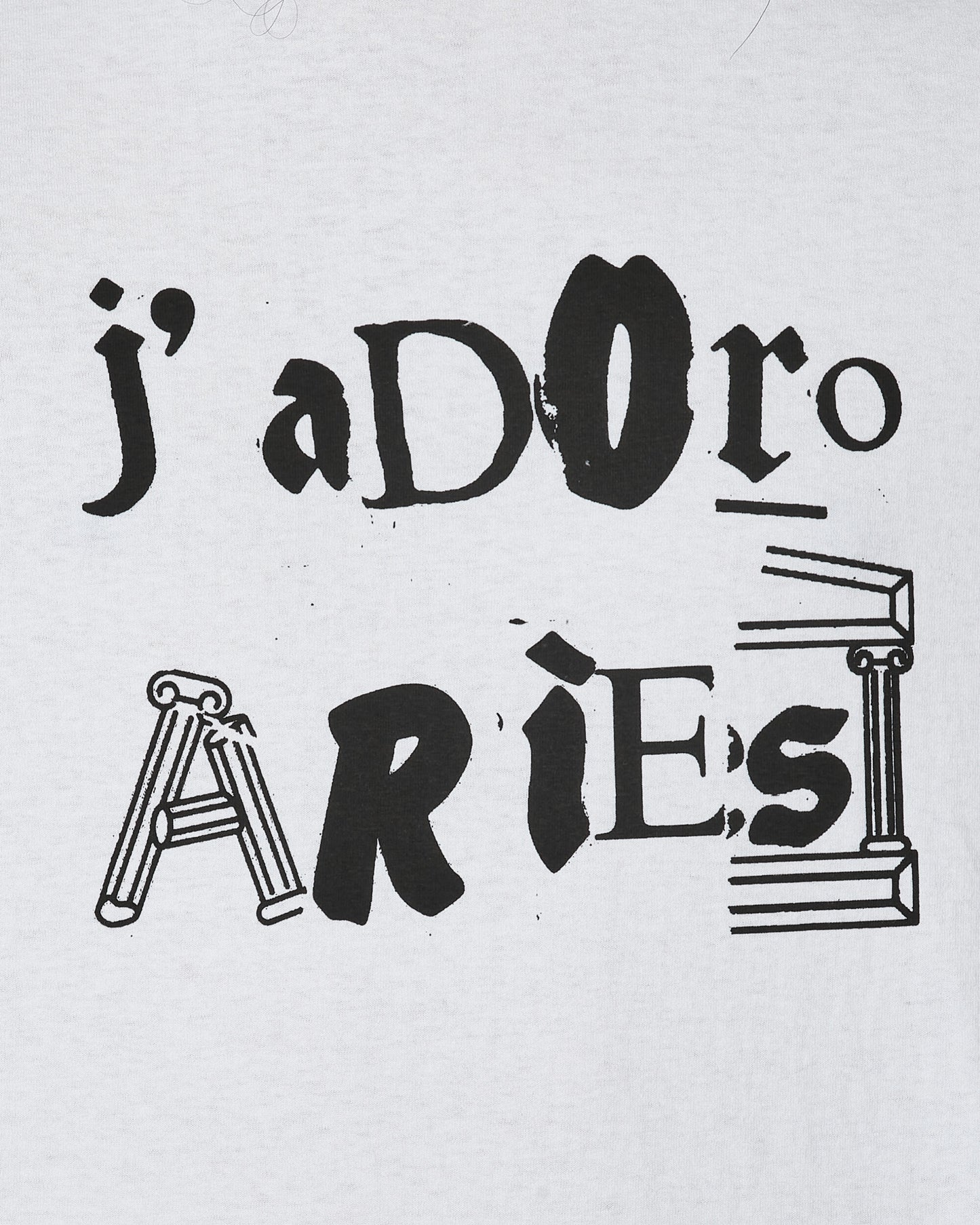 Aries J'Adoro Aries Ransom SS Tee White T-Shirts Shortsleeve SUAR60019 WHT