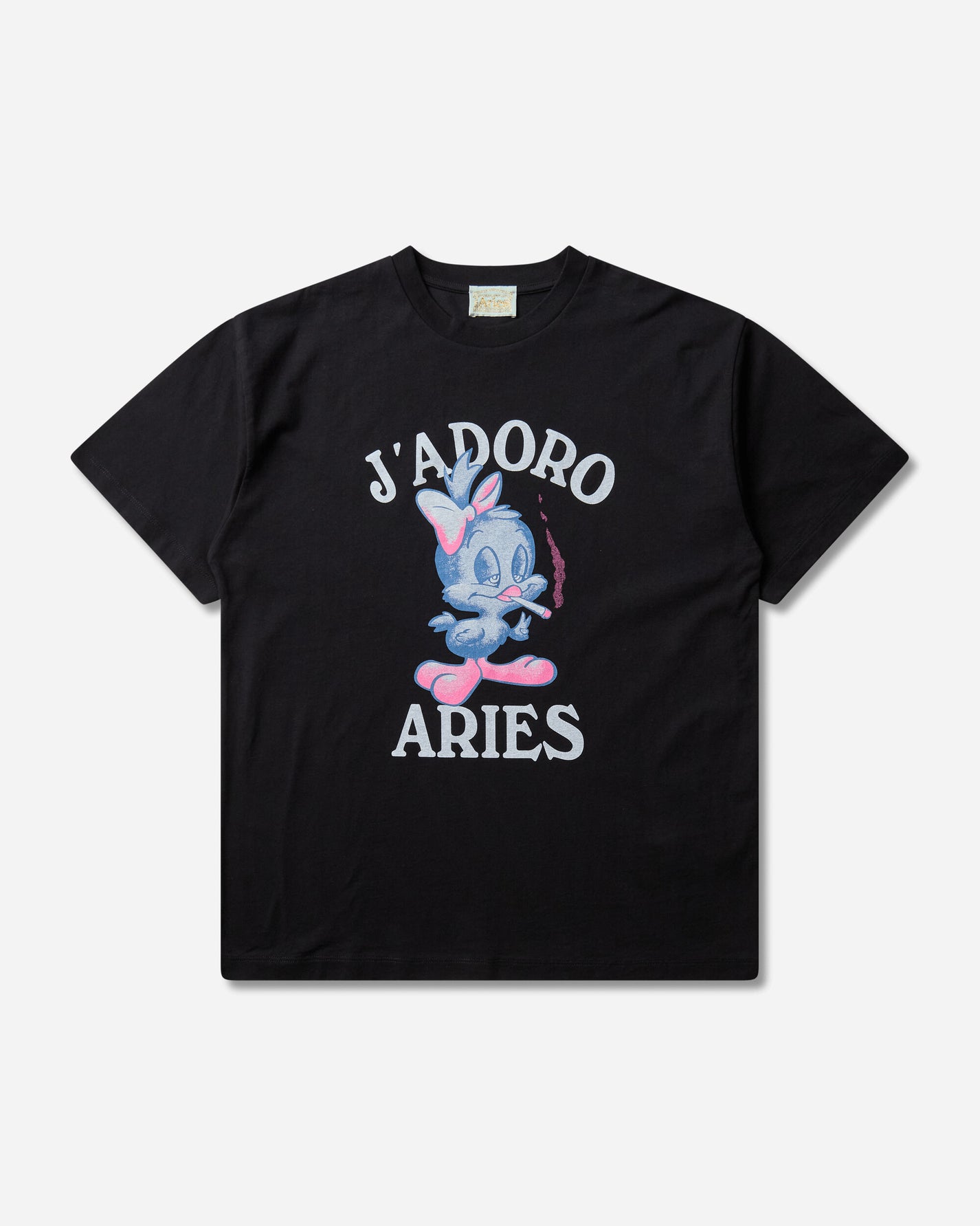Aries J'Adoro Weedie Pie Ss Tee Black T-Shirts Shortsleeve AR6000506 Black