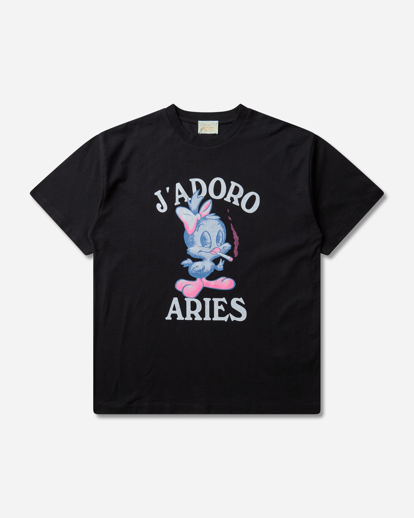 Aries J'Adoro Weedie Pie Ss Tee Black T-Shirts Shortsleeve AR6000506 Black