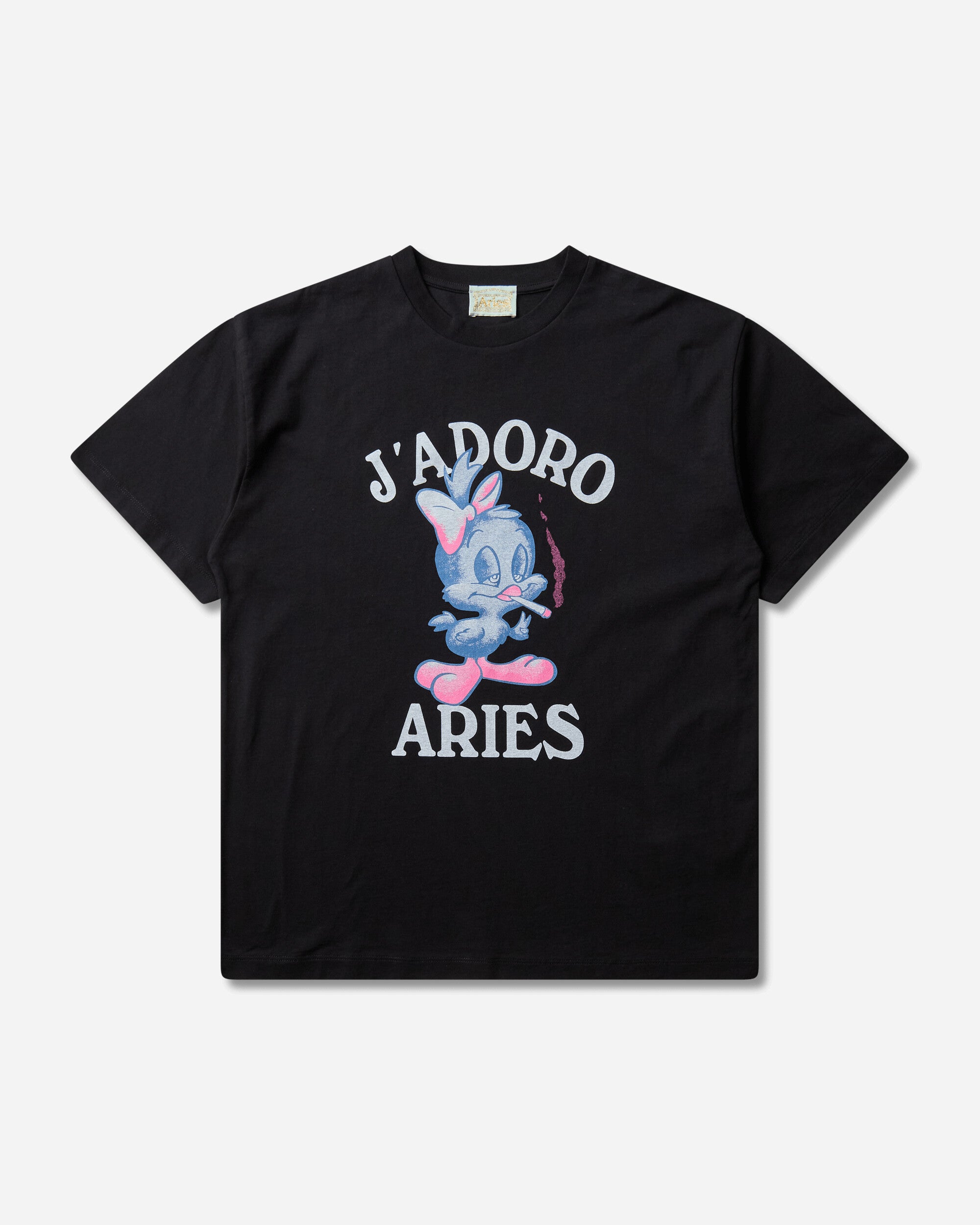 Aries J'Adoro Weedie Pie Ss Tee Black T-Shirts Shortsleeve AR6000506 Black