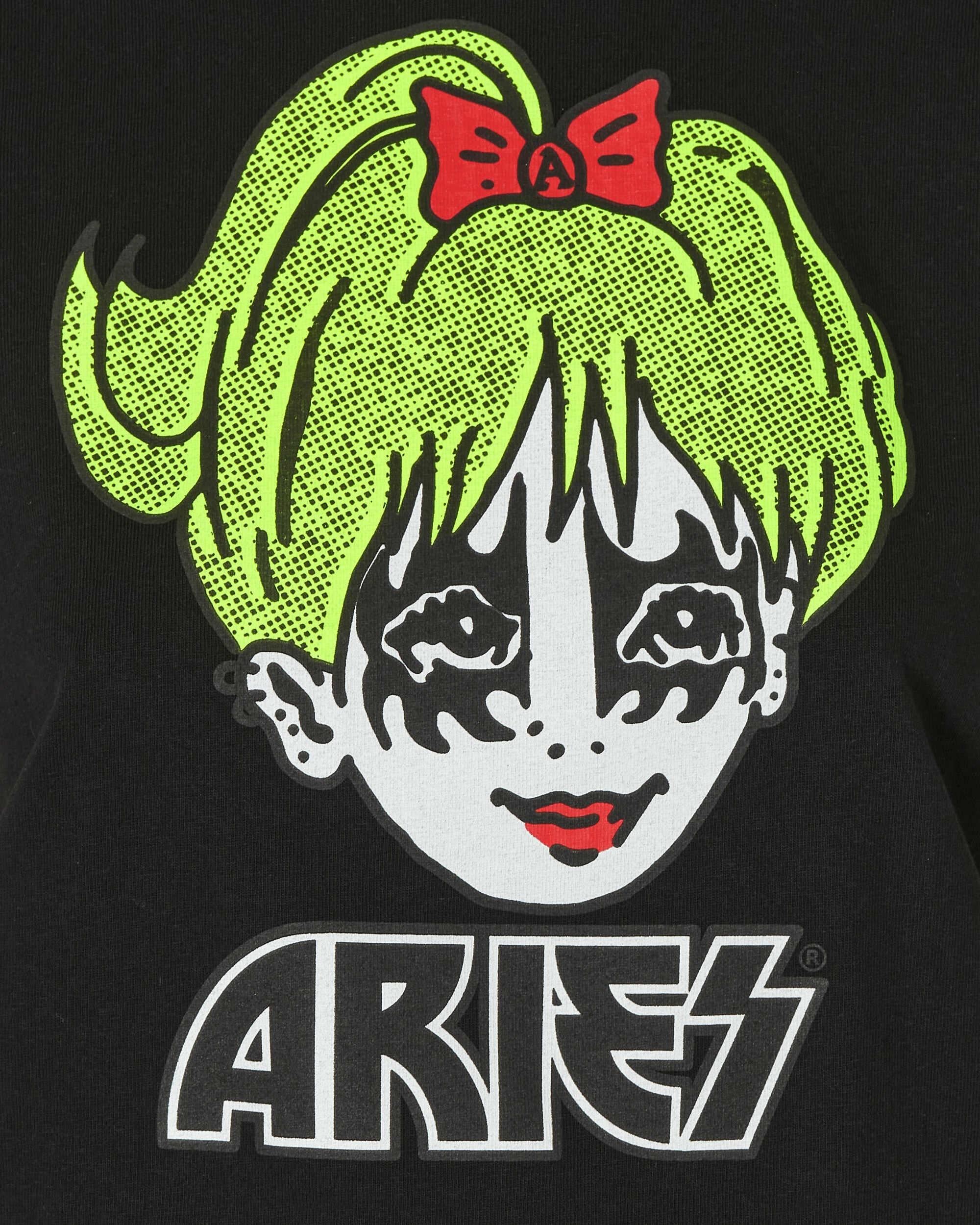 Aries Kiss SS Tee - Baby Black T-Shirts Shortsleeve SUAR61005 BLK