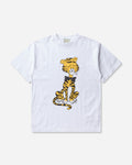 Aries Smoking Tiger Ss Tee White T-Shirts Shortsleeve AR6000606 White