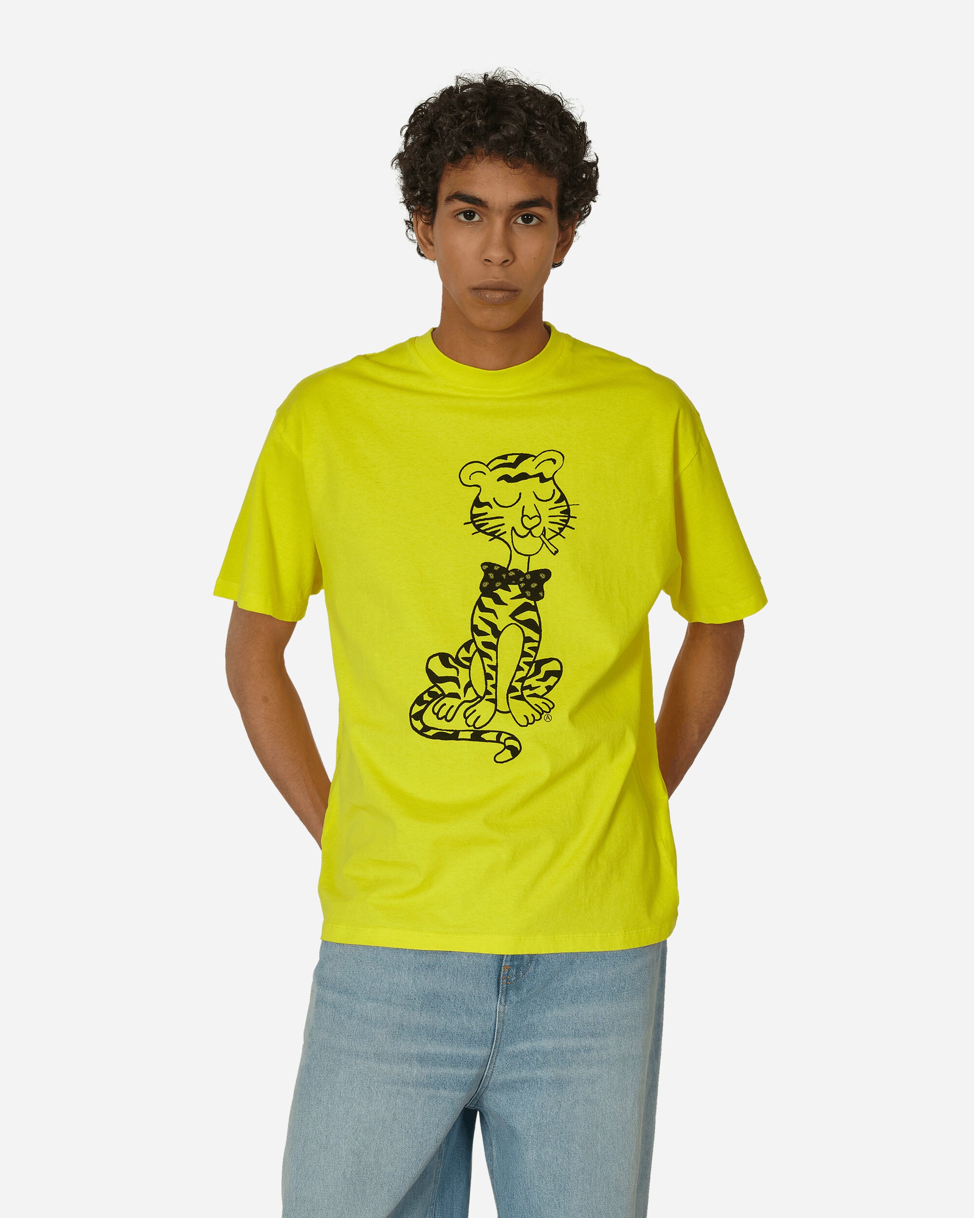 Aries Smoking Tiger SS Tee Yellow T-Shirts Shortsleeve SUAR60001X YLW