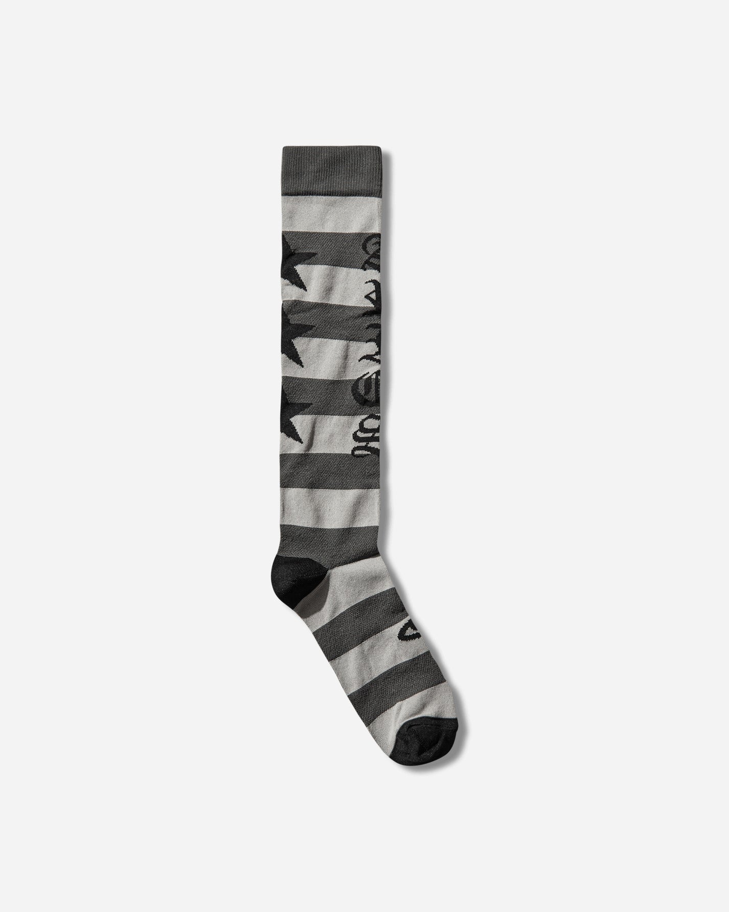 Aries Stripey Knee High Socks Black Underwear Socks AR0005105 BLACK