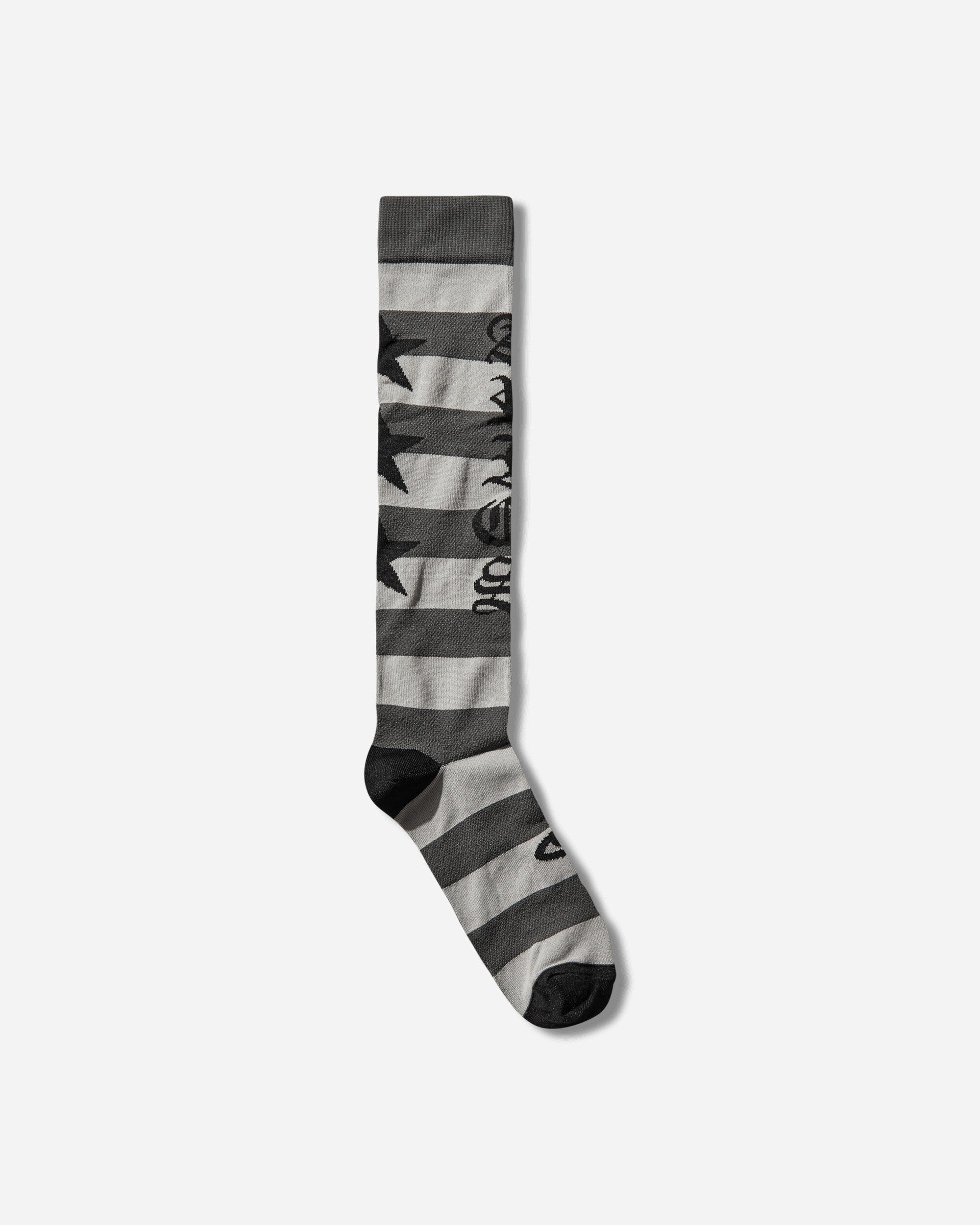 Aries Stripey Knee High Socks Black Underwear Socks AR0005105 BLACK