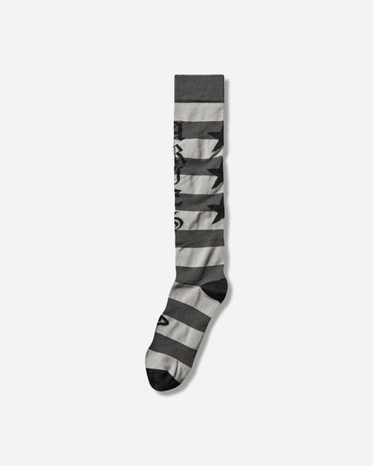 Aries Stripey Knee High Socks Black Underwear Socks AR0005105 BLACK