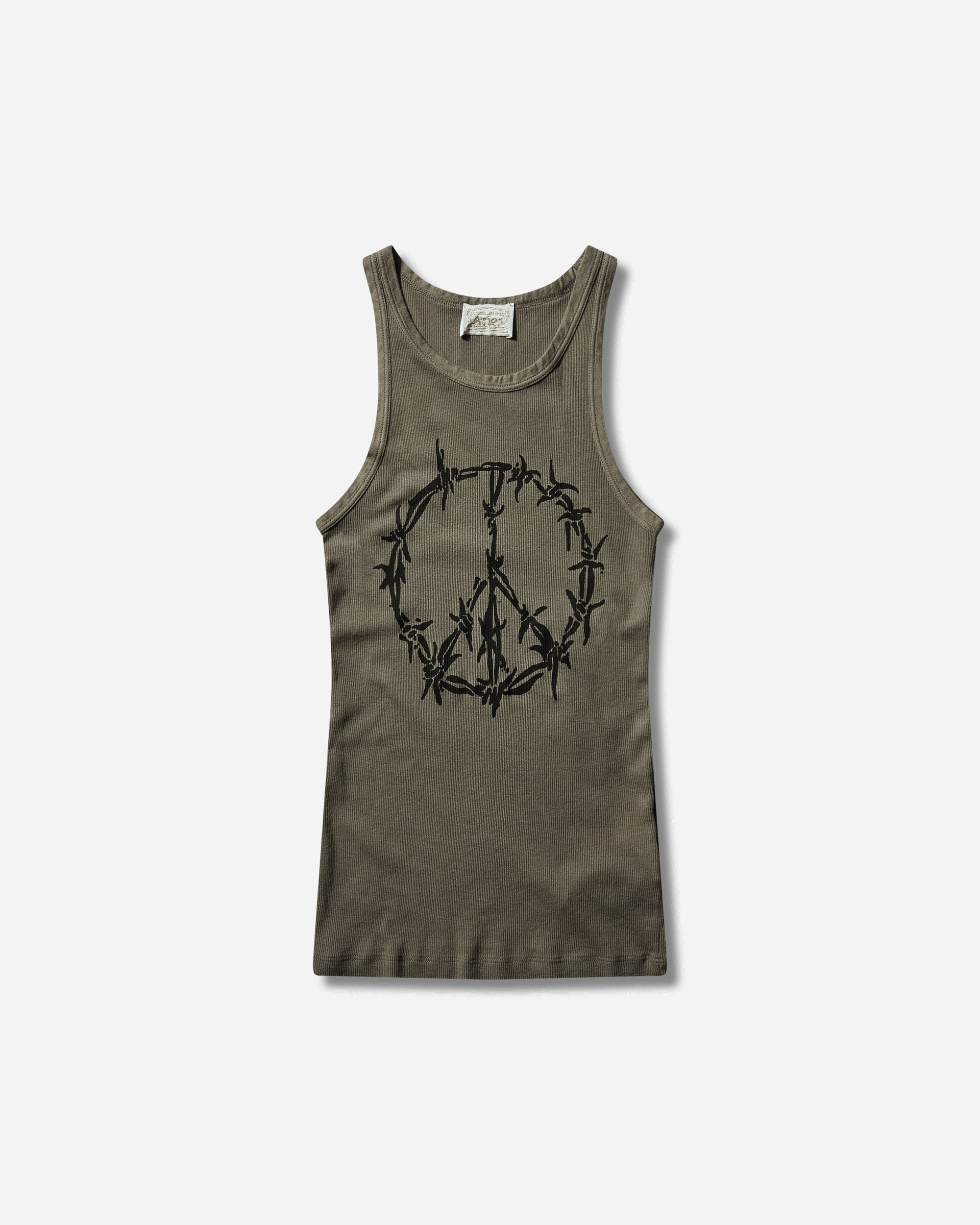 Aries Barbed Peace Lightweight Vest Olive T-Shirts Top AR4090105 OLIVE