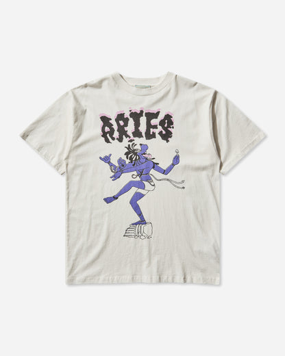 Aries Faded The Destroyer Ss Tee Off White T-Shirts Top AR6002004 Off White