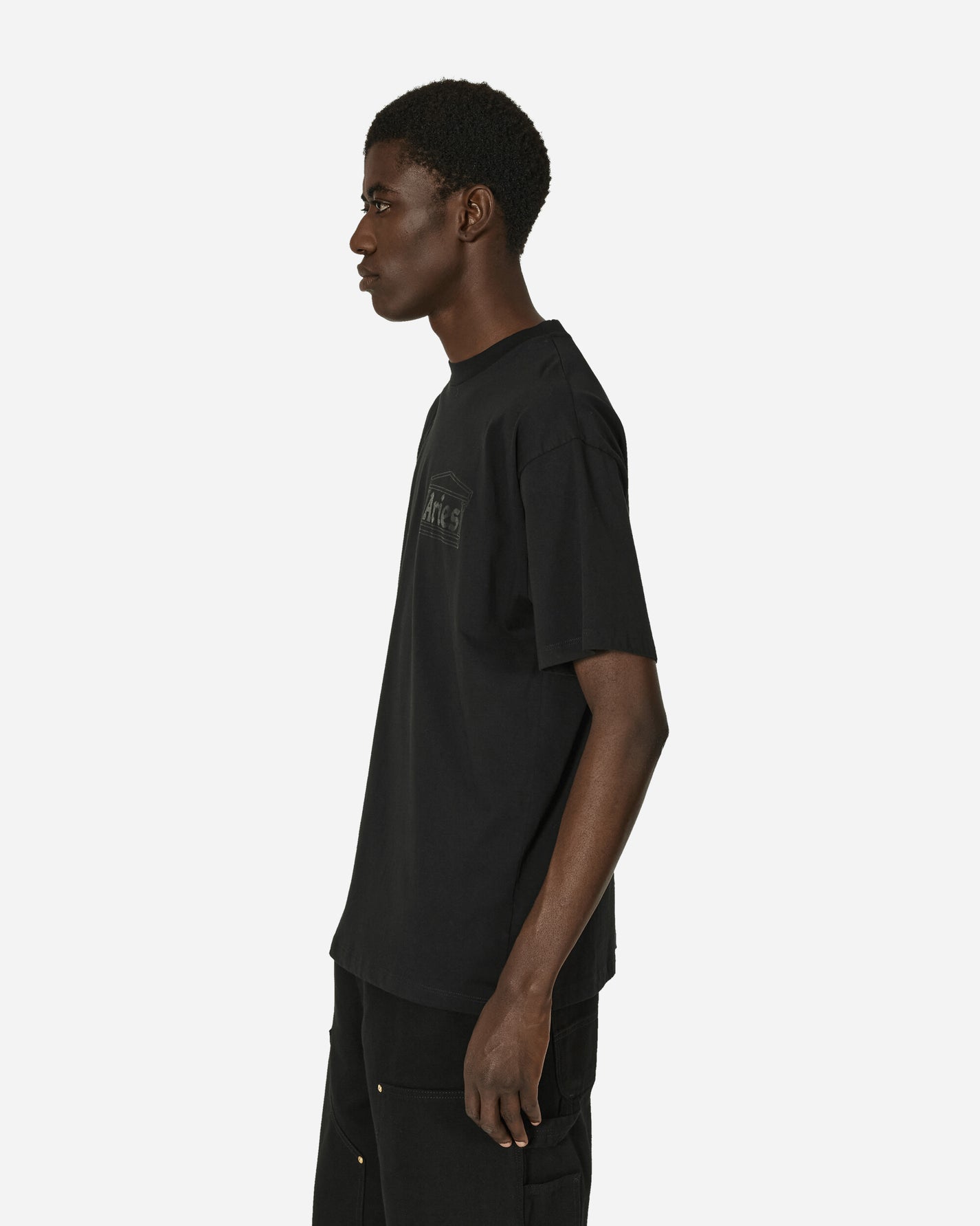 Aries Temple SS Tee Black T-Shirts Top AR6000001 BLK