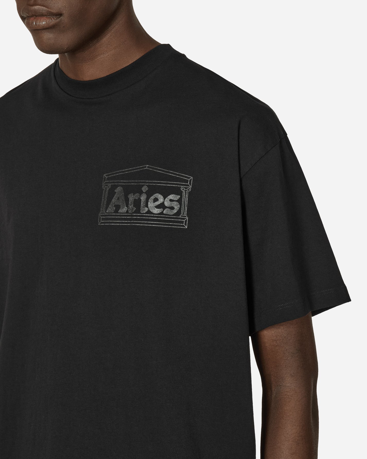 Aries Temple SS Tee Black T-Shirts Top AR6000001 BLK